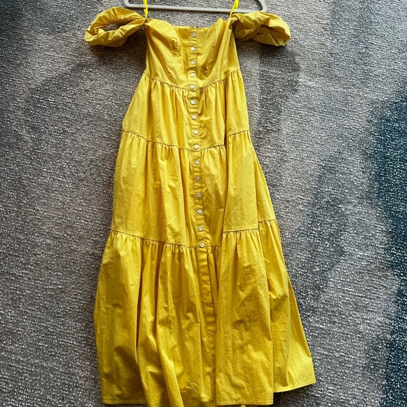 Staud Elio Yellow Dress Size 0 - Picture 5 of 5